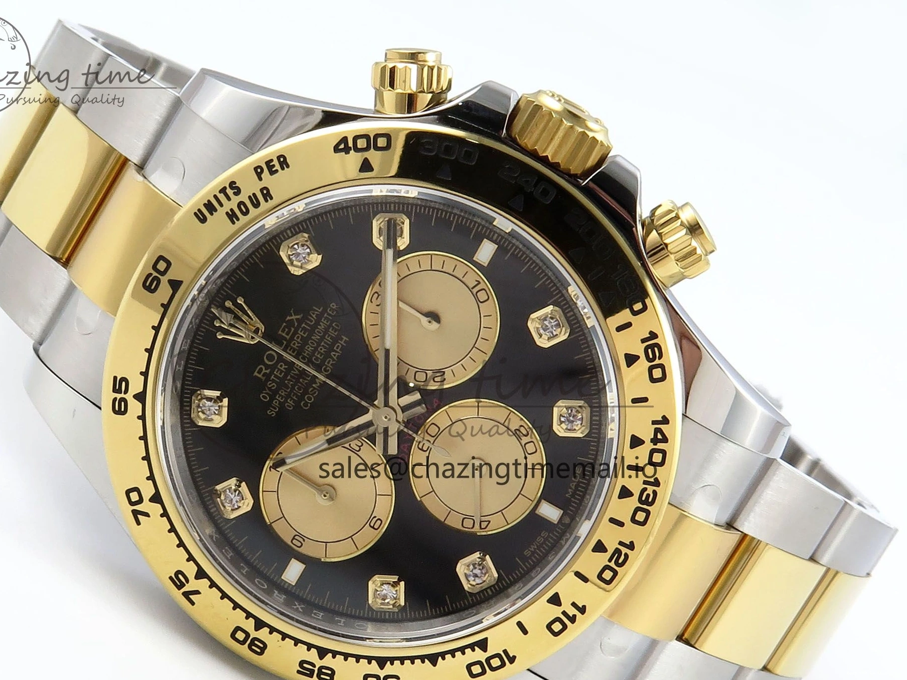 Best AAA Replica Sites Daytona SS YG 126503 on Dial FastDry Edition 736 Best Braclet YG Black 1:1 SH APSF 1228